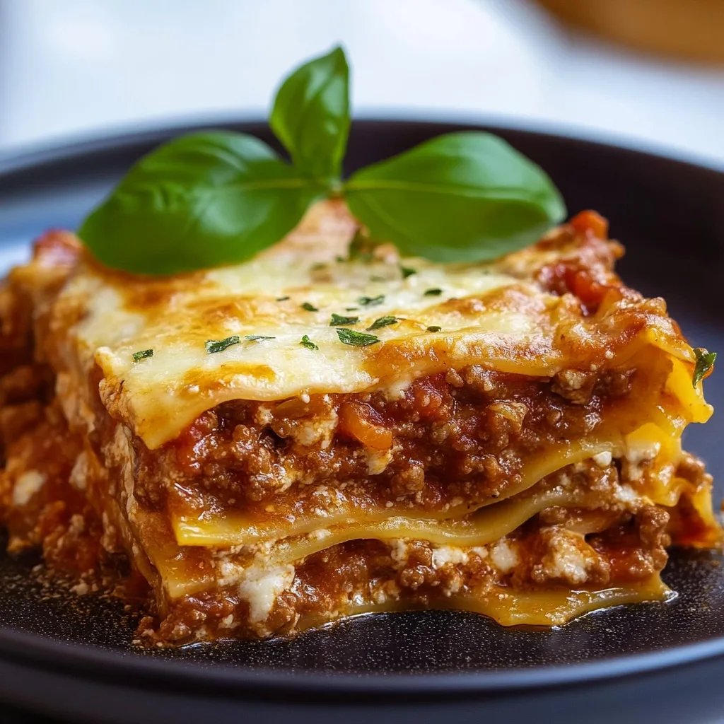 Klassische Lasagne Bolognese mit Bechamelsoße
