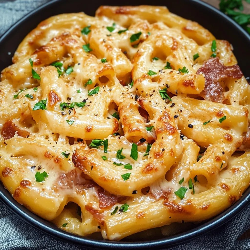 Nudel Auflauf mit Schinken