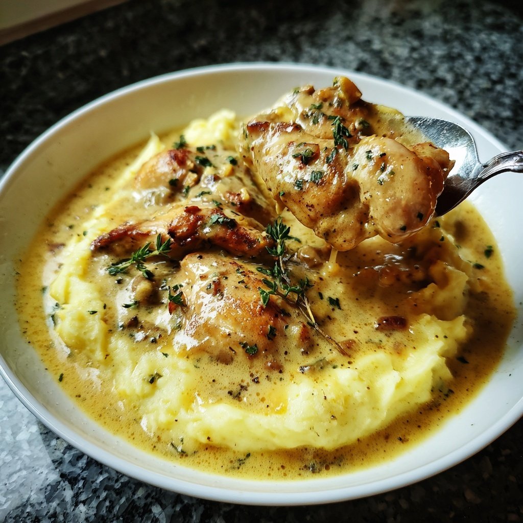 Hausmannskost Cremiges Hähnchen mit Kartoffelpüree