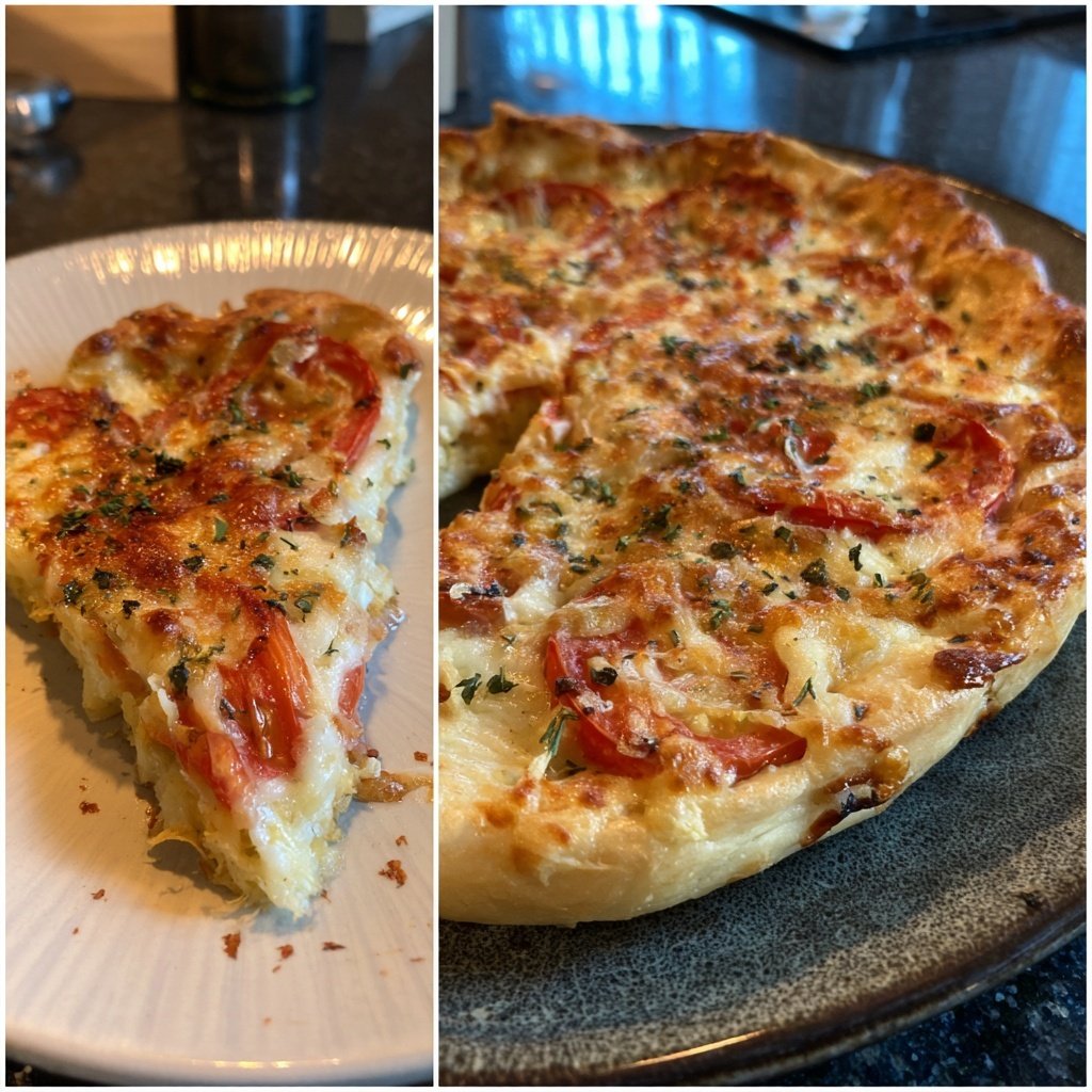 Nudelauflauf mit Tomaten und Mozzarella