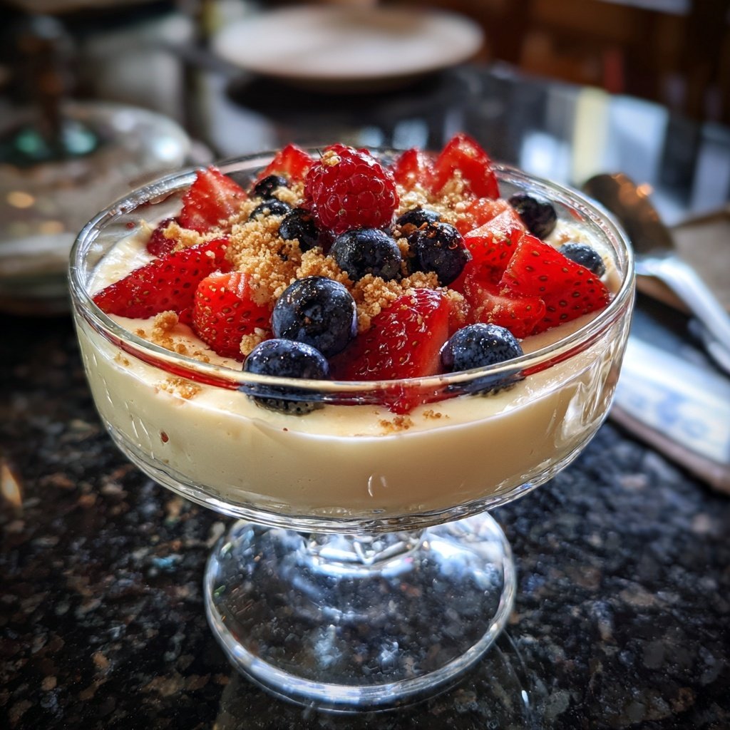 Erdbeer Vanille Creme Mit Beeren