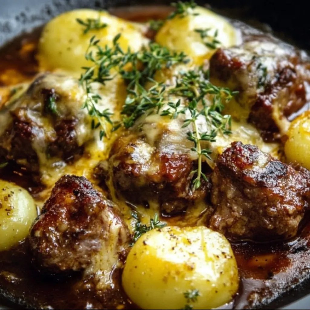 Rosenkohlauflauf mit Hackfleisch und Kartoffeln