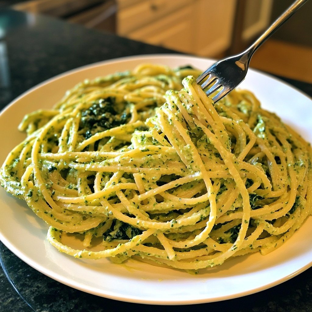 Green Goddess Pasta – mit Spinat und Grünkohl