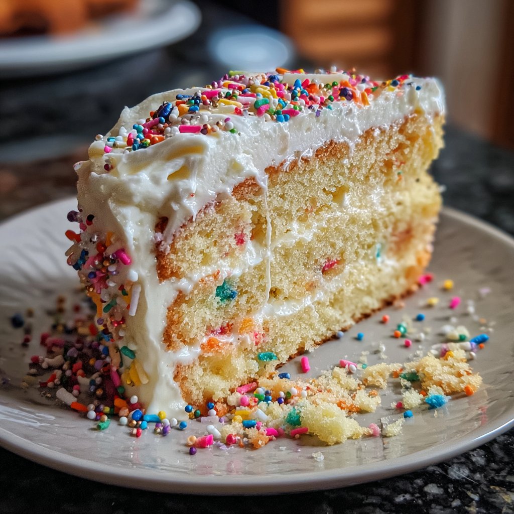 Geburtstagskuchen mit Vanillecreme