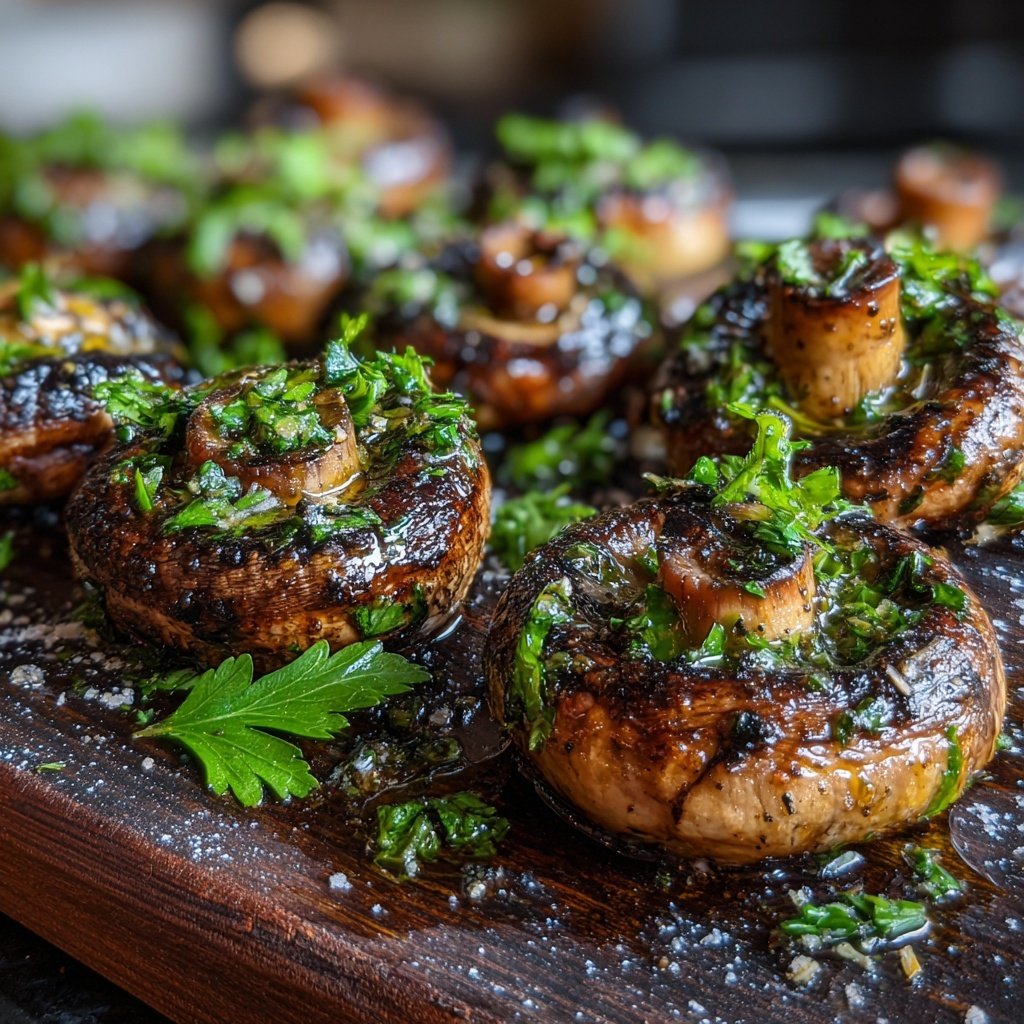 Gegrillte Champignons Mit Kräutern