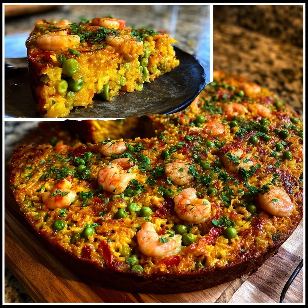 Paella mit Erbsen