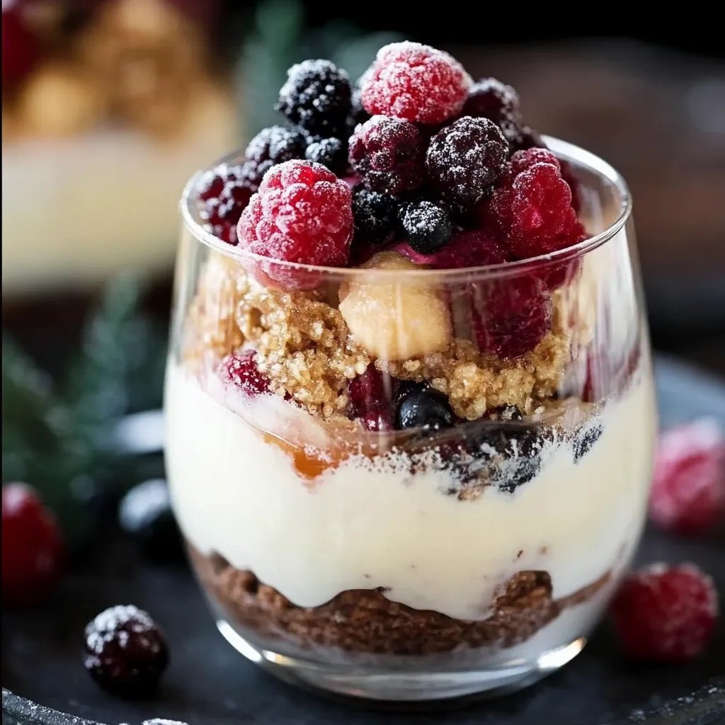 Weihnachtsdessert im Glas