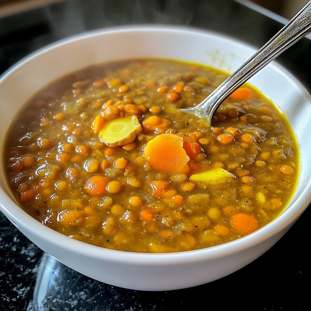Linsensuppe mit Ingwer