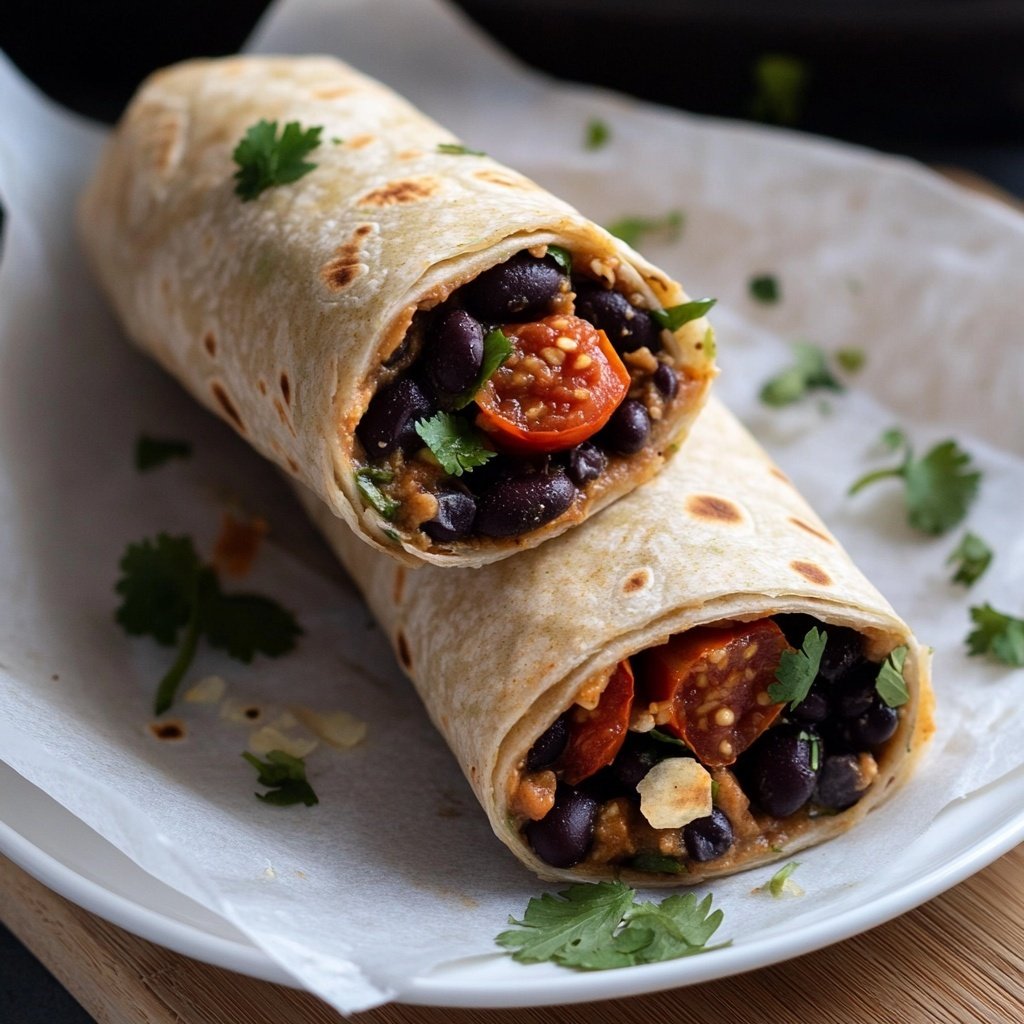 Wraps mit Bohnenfüllung