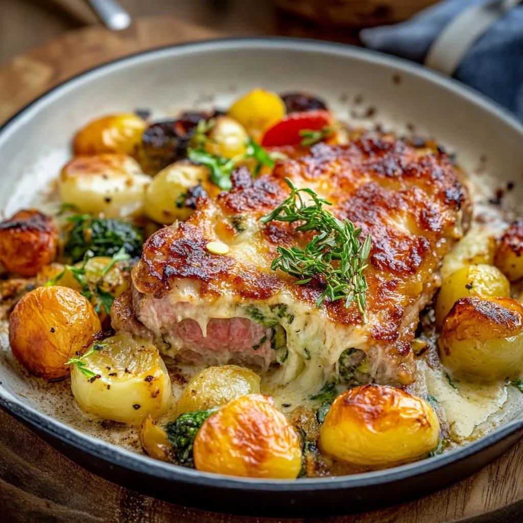 Cremiger Rosenkohl-Kartoffel-Auflauf